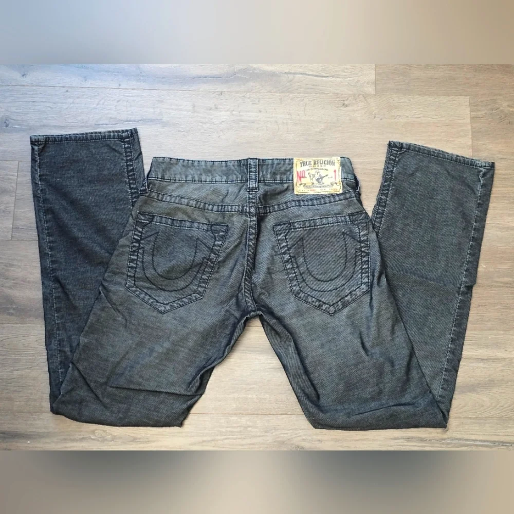 True Religion Bobby Mens Vintage Black Denim Size 31 Y2k Streetwear